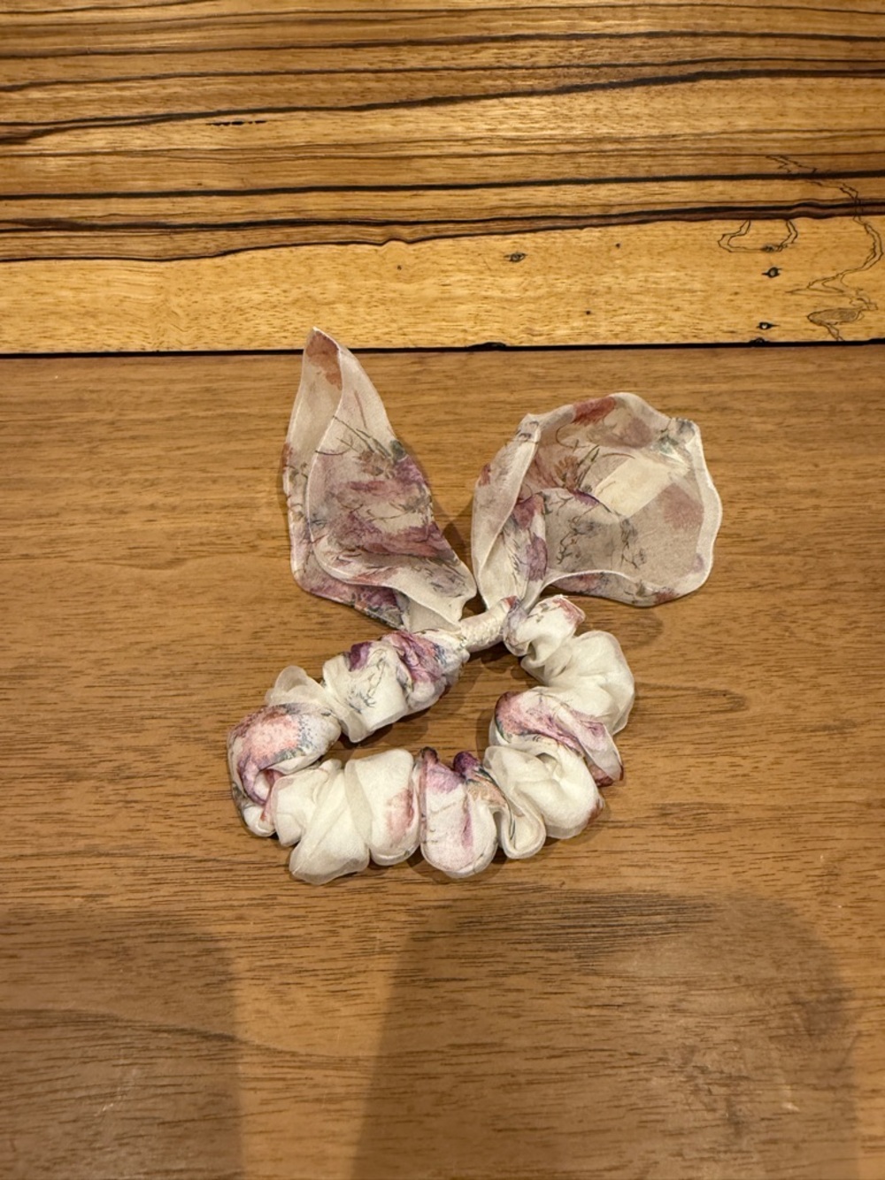 LoveShackFancy Floral Chiffon Bow Scrunchie O/S